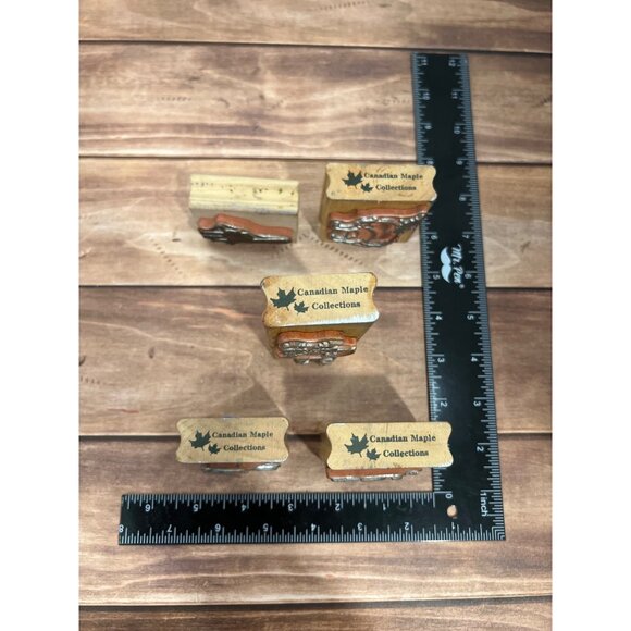 Canadian Maple Halloween Rubber Stamps Set Of 5 Black Cat Spider mummy - Picture 6 of 8